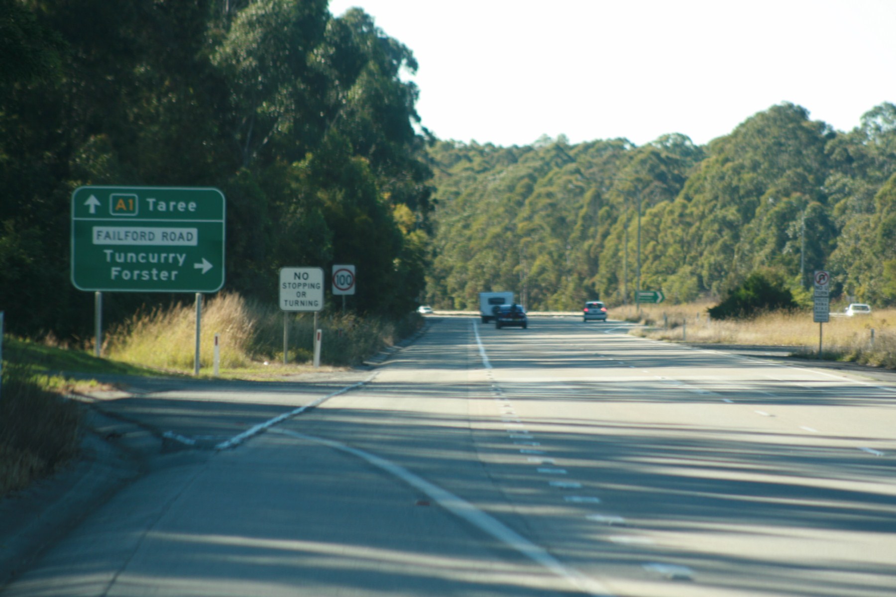 imageof road sign from south